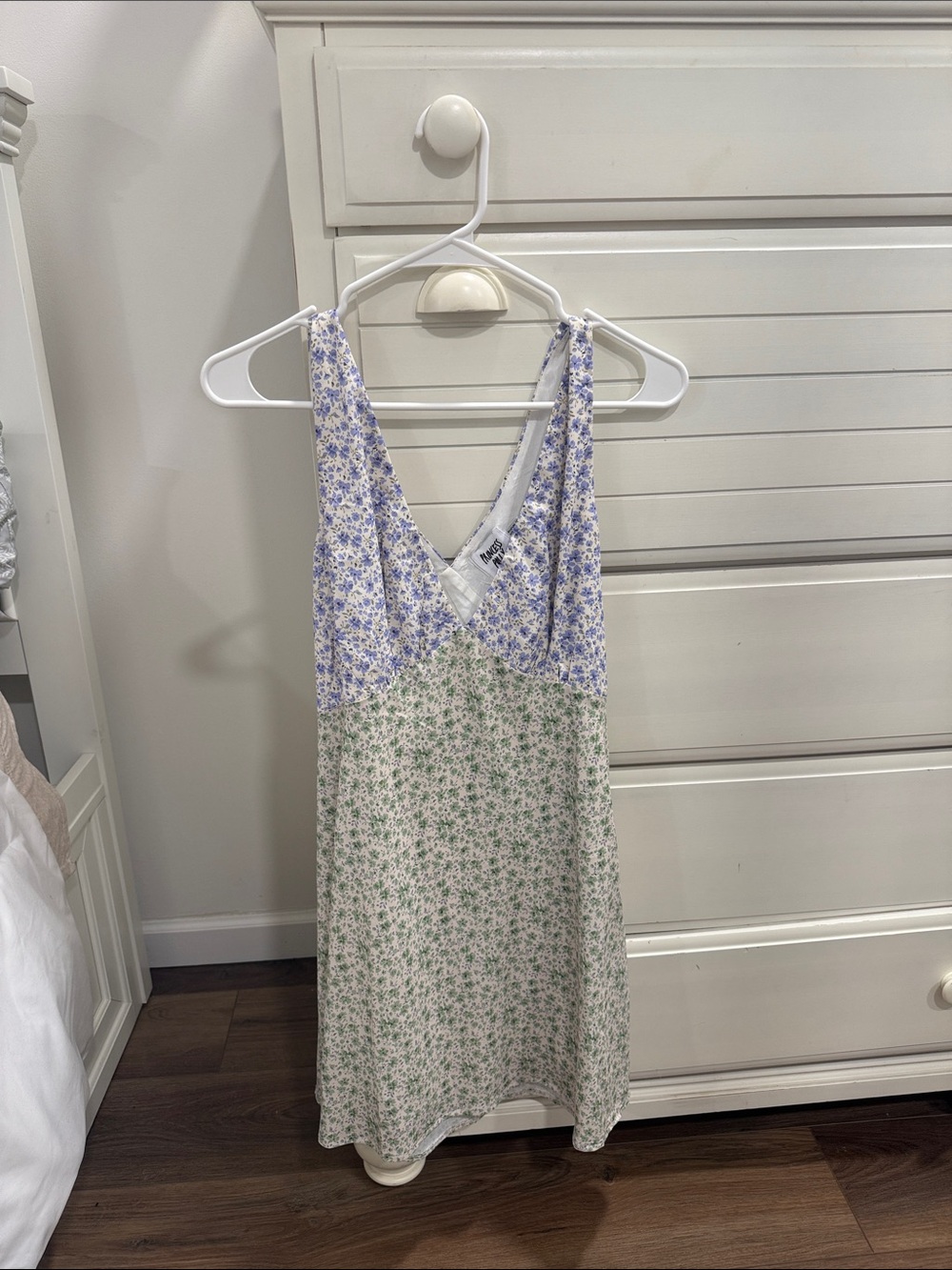 Princess Polly Lavender/blue and Cream Floral Slip Dress